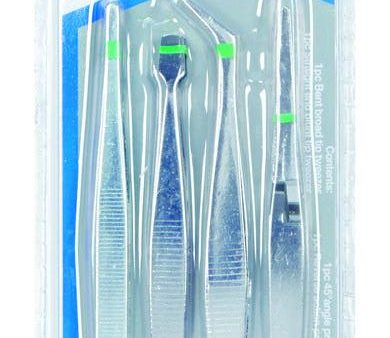 Home Plus Stainless Steel Tweezer Set - 4 pc. Supply