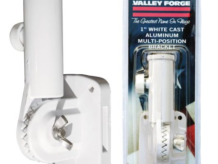 Valley Forge Cast Aluminum 13-Position Flagpole Bracket (White) - 1  Discount