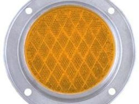 5  Round Reflector - Aluminum Housing - Amber or Red For Discount