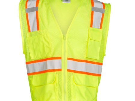 ML KISHIGO All Mesh Contrast Vest, Lime Fashion