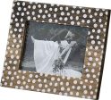 White Polka Dotted Wood Picture Frame - 4  x 6  Fashion