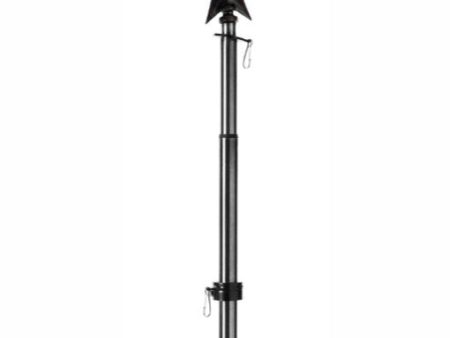 Black Star Metal Extendable Flagpole - 35  to 60  Online