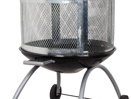 Living Accents Wheeled Steel Fire Pit Supply