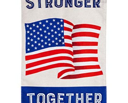 Stronger Together  Burlap Garden Flag - 12.5  x 18  Hot on Sale