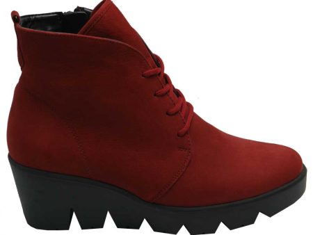 Effie Hiki Lace Boot Red Supply