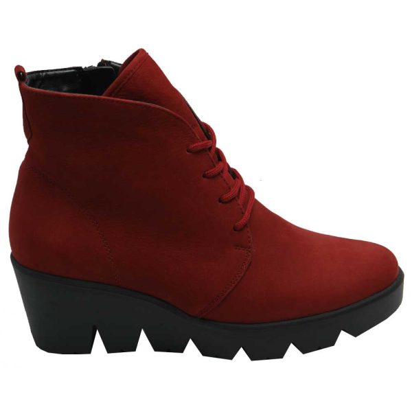 Effie Hiki Lace Boot Red Supply