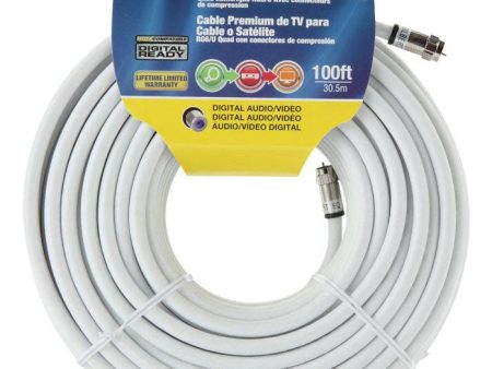 Monster Premium Coaxial Cable - 100  (White) Fashion