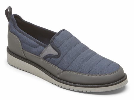 Rockport Men AXELROD QUILTED SLIP ON NAVY RIPSTOP on Sale