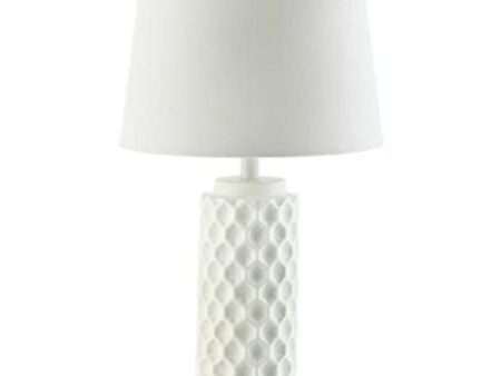 Sigma White Cylinder Honeycomb Table Lamp Supply