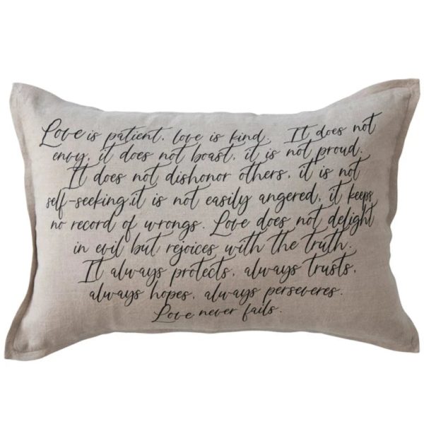 Love is...  Linen Lumbar Pillow - 24  x 16  Sale