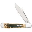 Case Amber Bone Folding Mini Copperlock Pocket Knife - 2.72  Cheap