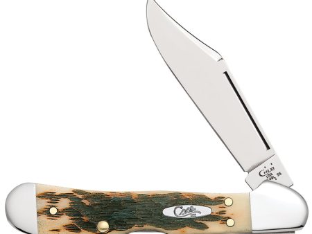 Case Amber Bone Folding Mini Copperlock Pocket Knife - 2.72  Cheap