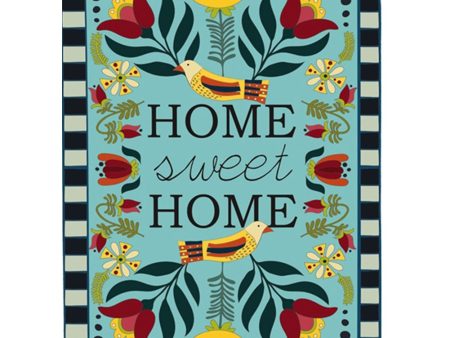 Homespun  Home Sweet Home  Linen House Flag - 28  x 44  For Discount