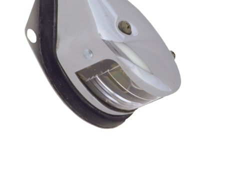 Armored License Plate Light, Surface Mount, Steel Body, Chrome Finish Discount