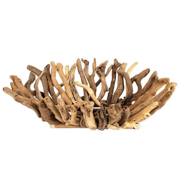 Decorative Hand-Crafted Driftwood Bowl - 22  x 16  For Discount