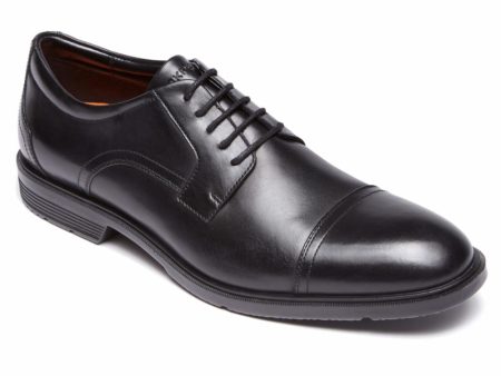 Rockport Men CITY SMART CAP TOE BLACK LEATHER For Discount