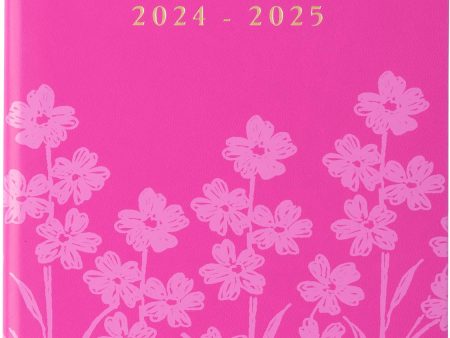 2024-2025 Medium Bound Academic Planner 6x8  (July 2024-June-2025) - Pink Floral Fashion