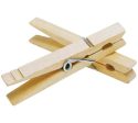 Wax-Coated Wooden Clothes Pins - 100 pc. For Discount