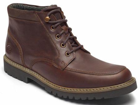 Rockport Men MARSHALL RUGGED MOC TOE SADDLE BROWN Hot on Sale