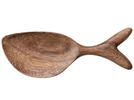 Fish-Shaped Natural Acacia Wood Dish - 7  Cheap