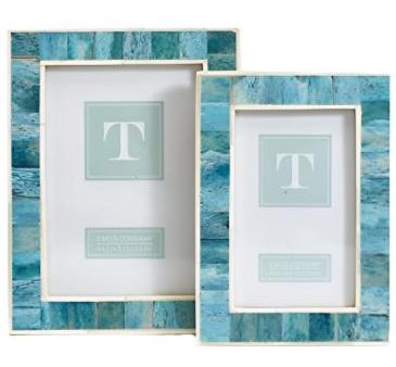 Turquoise Stained Bone Photo Frame Online now