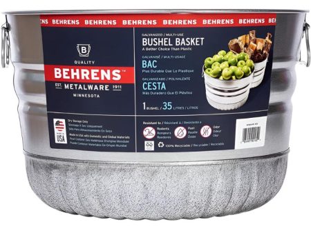 Behrens Galvanized Steel Bushel Basket - 9.3 gal. For Discount