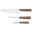 Walnut Tradition Stainless Steel Assorted Knife Set - 3 pc. Supply