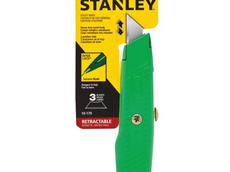 Stanley Retractable Hi-Vis Utility Knife (Green) Online Sale