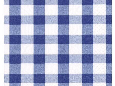 Blue Gingham Paper Napkins Online Hot Sale