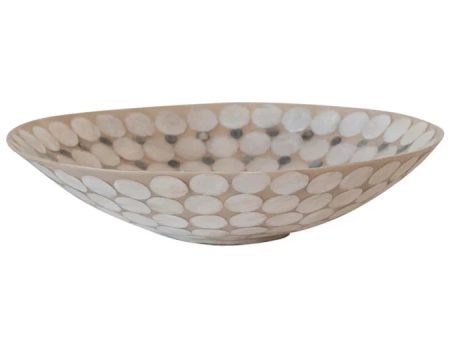 Decorative Resin & White Capiz Dish - 14.5  Sale