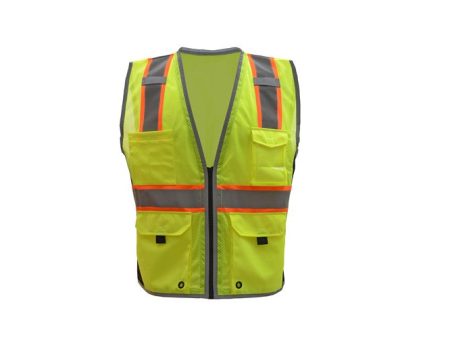 GSS CLASS 2 HYPE-LITE SAFETY VEST W BLACK SIDE Fashion