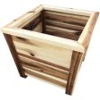 All Natural Square Wood Planter - 12  Online Hot Sale