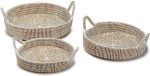 Hand-Crafted Seagrass Basket Trays with Handles For Cheap