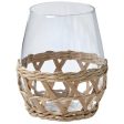 Cattail Straw Lattice Stemless Wine Glass - 16 oz. Fashion