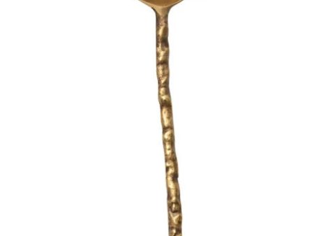 Hammered Brass Serving Spoon - 7.75  Supply