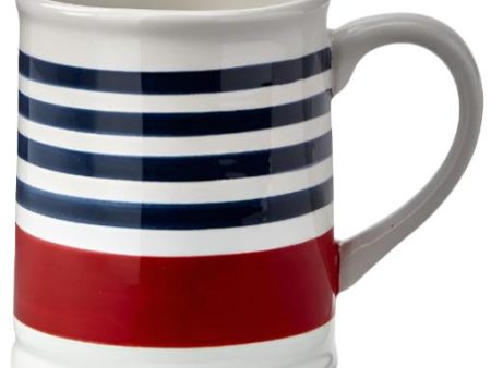 Weekend Stripe Earthenware Mug - 19 oz. For Cheap