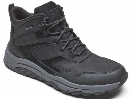 Rockport Men XCS PATHWAY WP MIDBOOT BLACK LEA SDE RIPSTOP Online Hot Sale