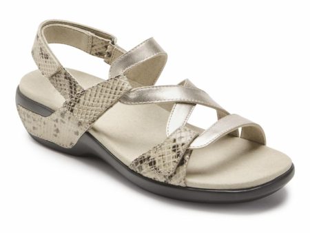 Aravon POWER COMFORT SANDALS STRAP SANDAL PLATINUM For Sale